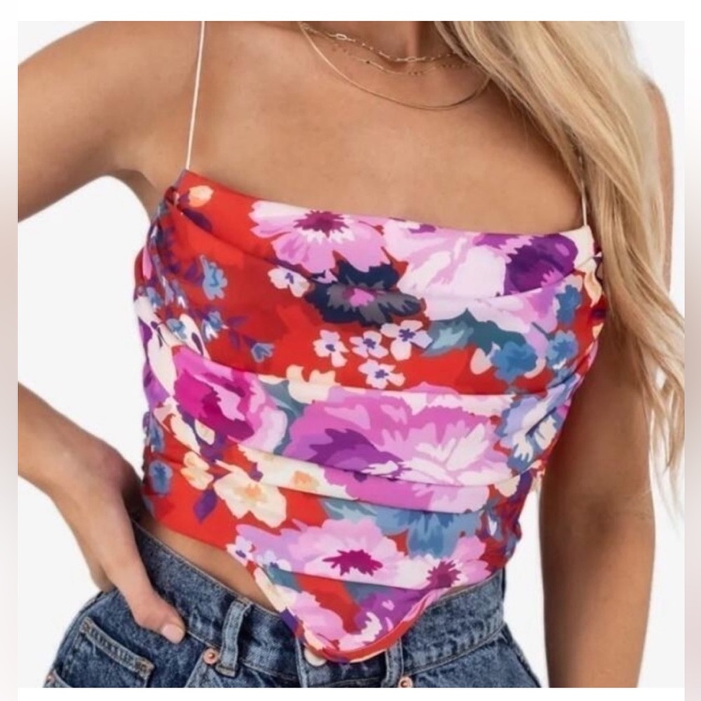 Kittenish Foral Corset - Size XS